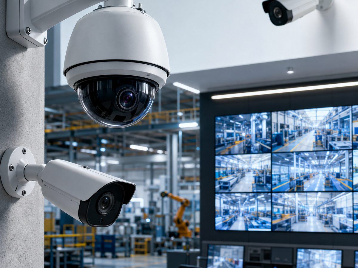 Industrial CCTV surveillance with control room